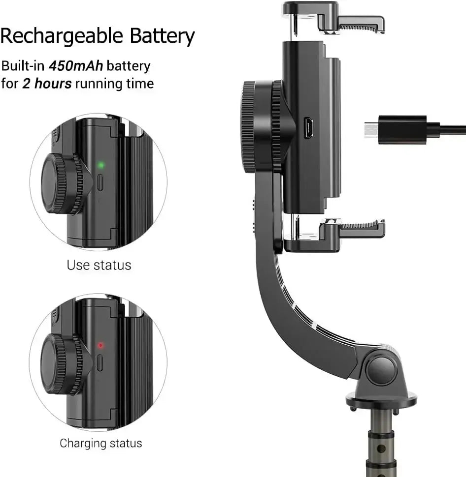 Gimbal Handheld L08 Auto Anti-shake Stabilizer Travel 360° Rotating AR Intelligent Following Bracket Vlog Shooting Smartphone