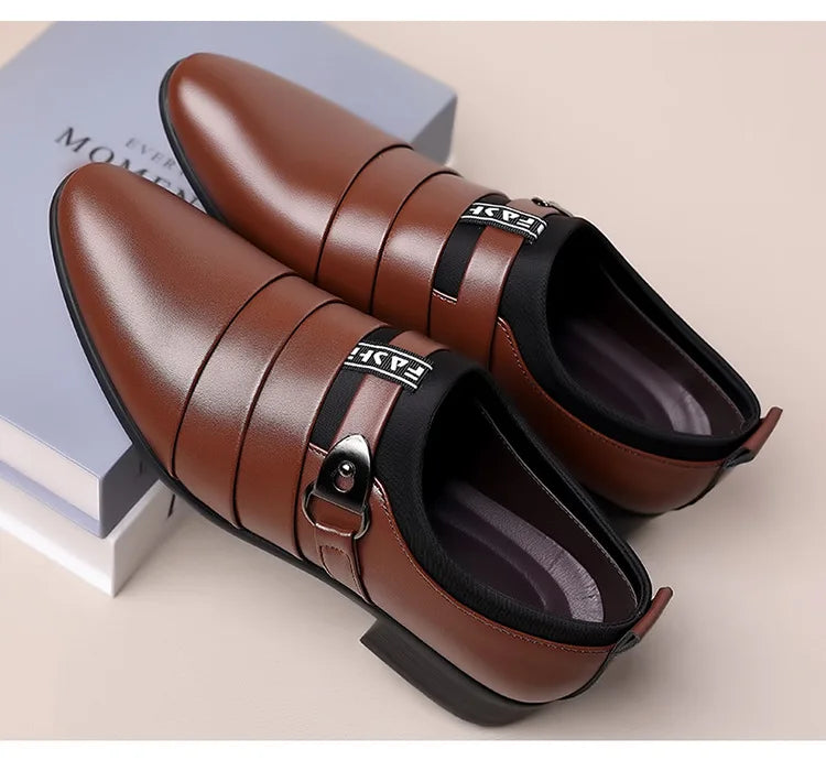 Men Dress Shoes Slip on Formal Suit Wedding Shoes for Male  Wedding Office Work Shoes Slip on Loafers Elegant Man Dress Shoes