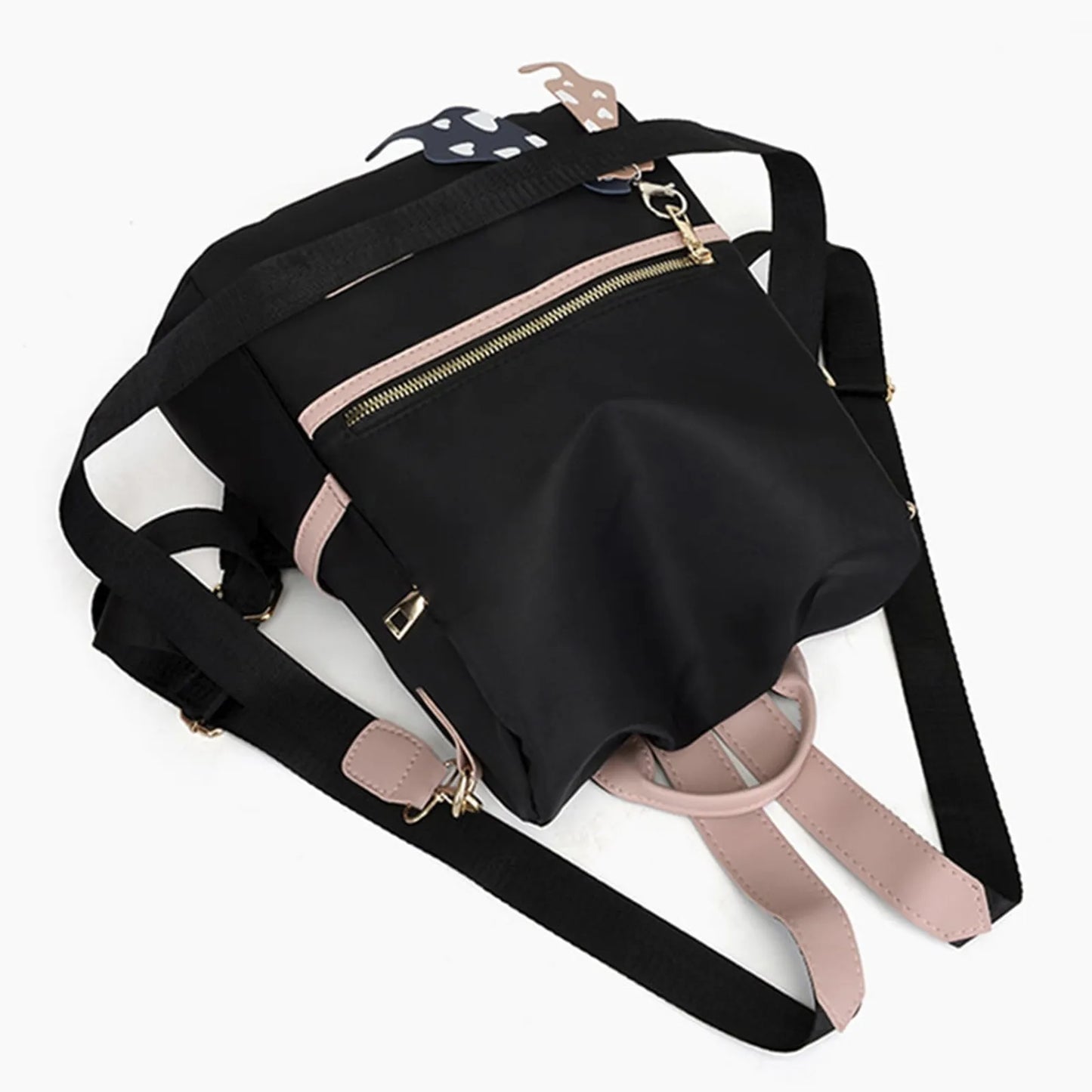 Large School Bags For Teenage Girls Usb Port Canvas Schoolbag Student Book Bag Fashion Black Pink Teen School Backpack