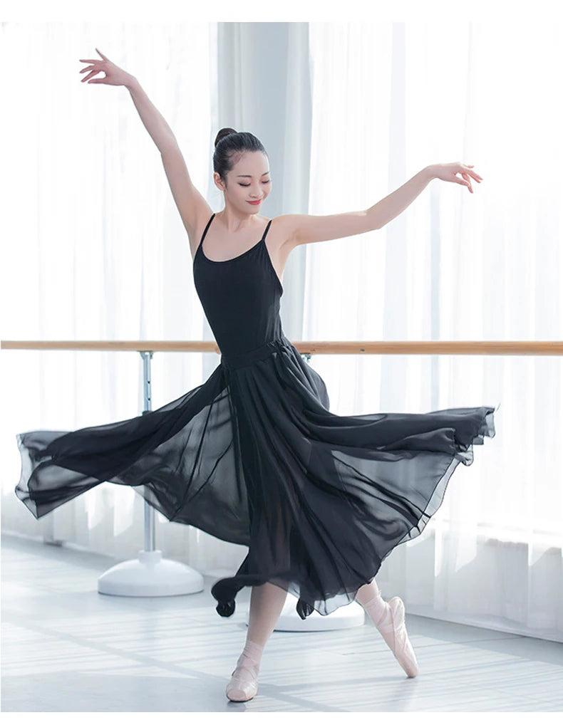 Ballet practice costume, ballet dance dress, full-skirted dance practice skirt, modern dance dress, dance outfit