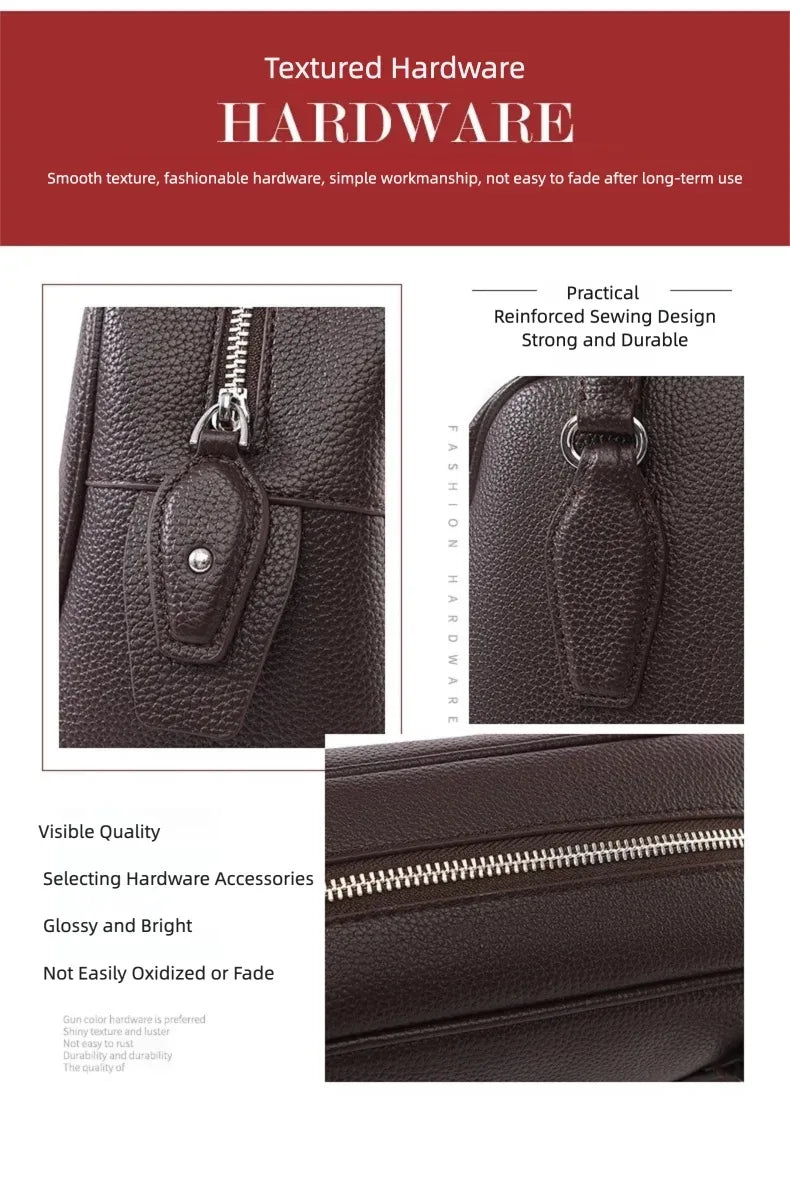 New Women's Handbag, Simple Casual Bag, Large-Capacity Briefcase, Fashionable Commuter Tote Bag, Retro-Style Water-Repellent Bowling Bag