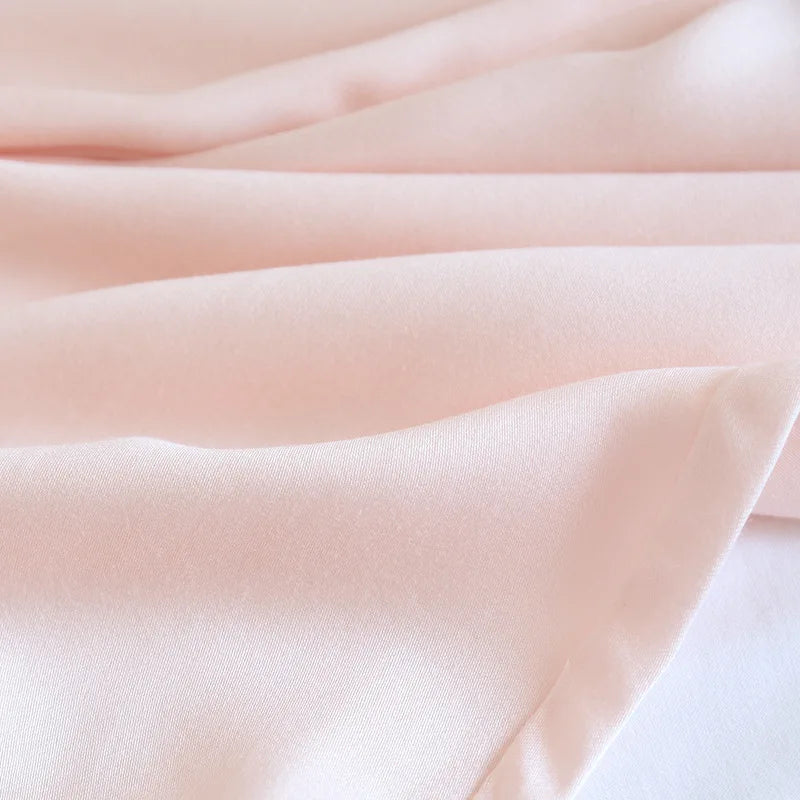 Thin Solid Color Summer Sleep Bottoms Ice Silk Satin Couple Sleeping Pants Loose Mosquito Proof Pants for Women and Men