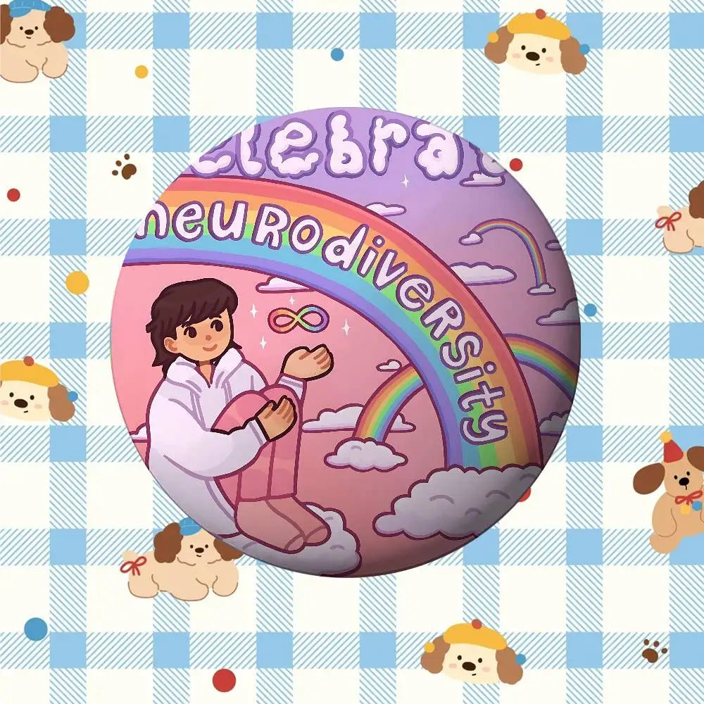 Autism Acceptanc Creative Slogan Badges Tinplate Soft Button Pin Brooch Metal Badge Custom Jewelry Accessories Hat Bag Lapel