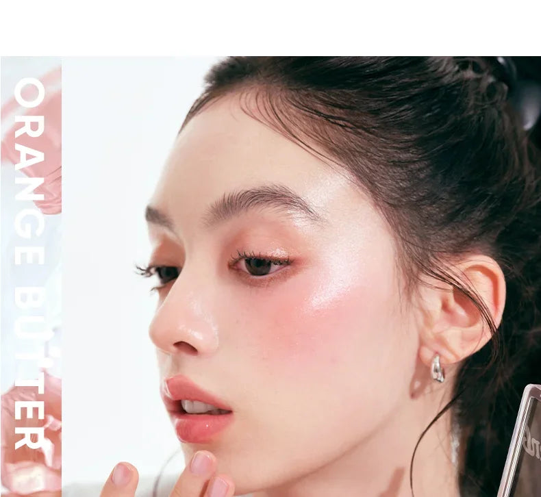 Judydoll Water Light Cream Hydrating Blush Multi Purpose Moisturizing High Light Expanding With Puff Long-lasting Face Makeup