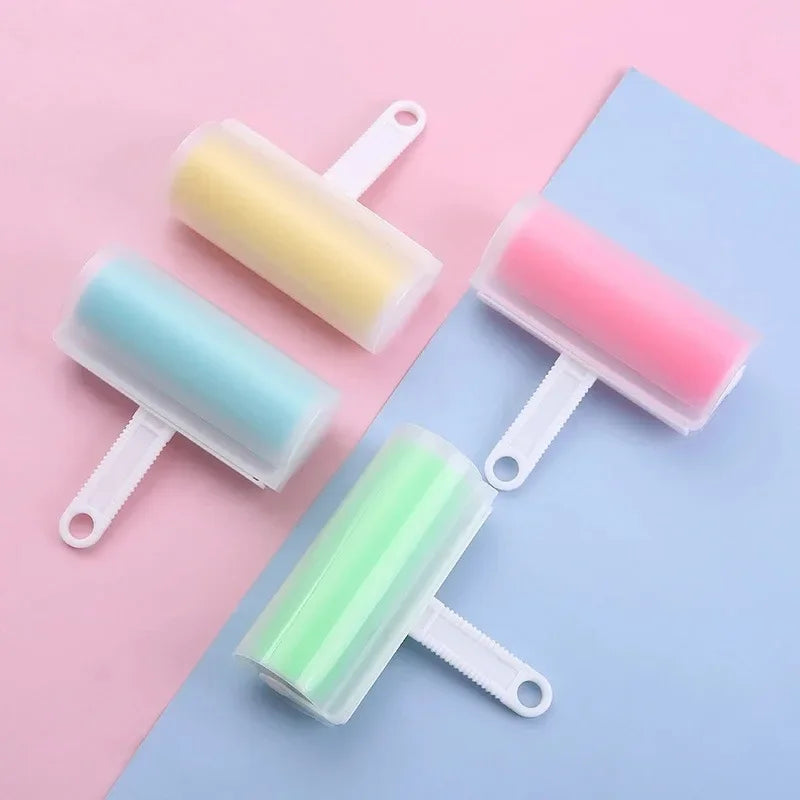 Water-washable Roller with Cover, Portable Clothes, Carpet Sheets, Wool-absorbing and Dust-adhering Roller Household  Tools