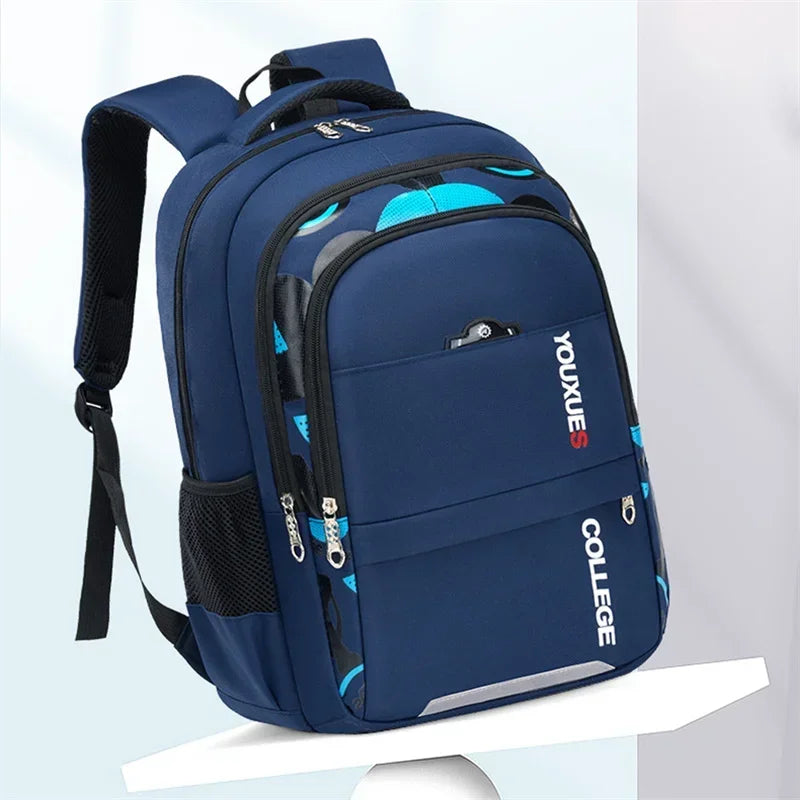 Waterproof Children School Backpack, Casual Primary Schoolbag Book Bag for Boys Daily School Use