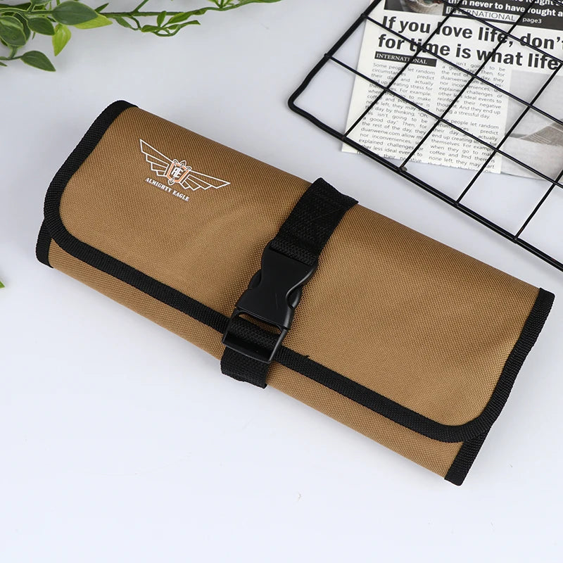 Pouch Bag for Tools; Made from Oxford Cloth; Convenient Roll-Up Design; Fits Wrench, Spanner, Hammer and More