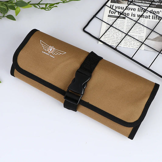 Pouch Bag for Tools; Made from Oxford Cloth; Convenient Roll-Up Design; Fits Wrench, Spanner, Hammer and More
