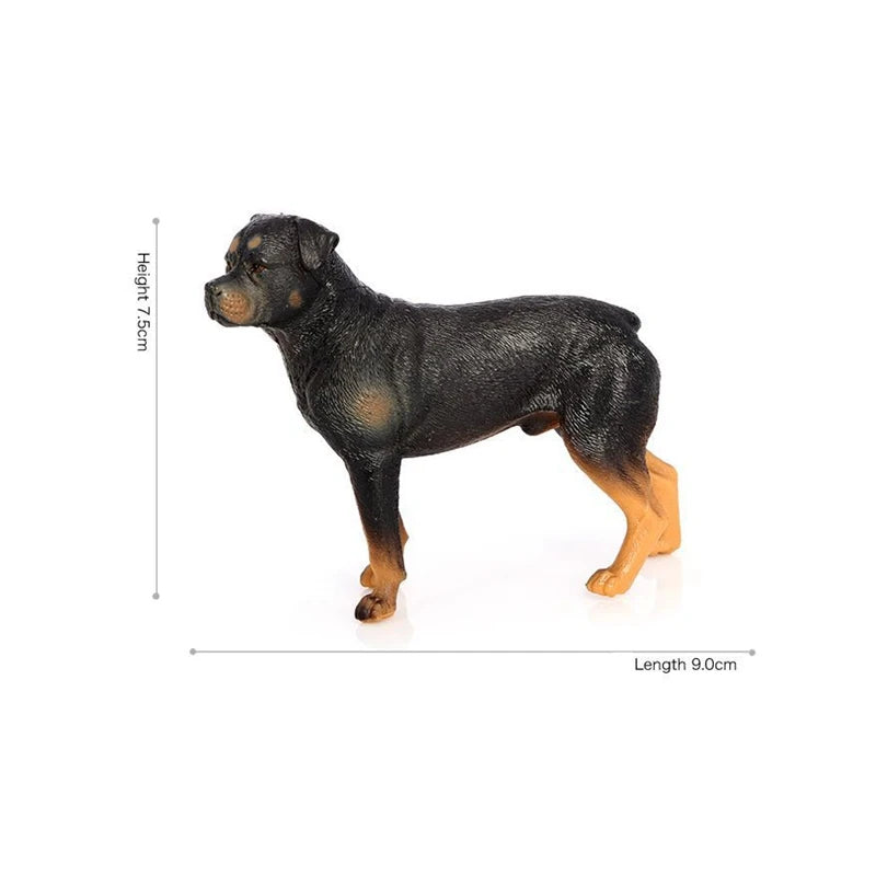 Simulated Rottweiler dog model pet dog desktop decoration puppy home ornament