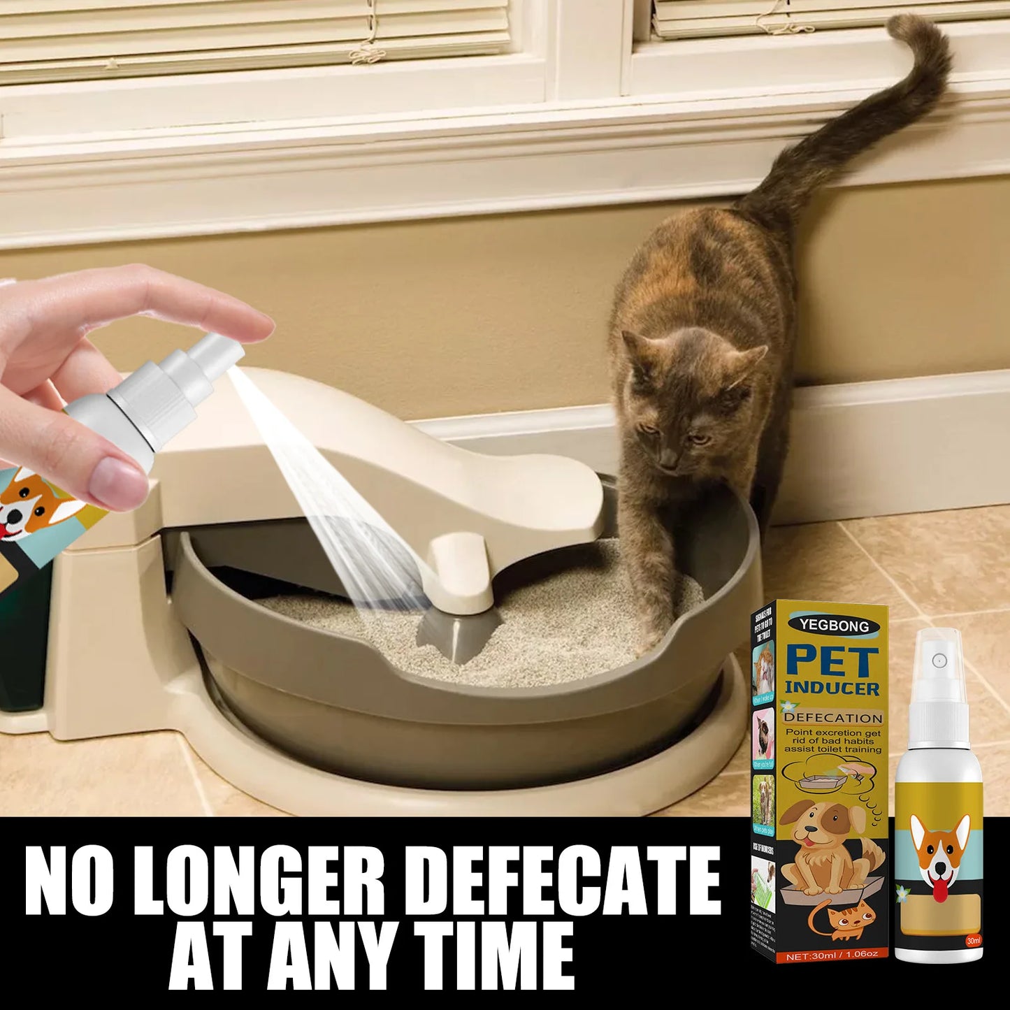 Pet Toilet Training Spray Puppy Positioning Defecation Cats Potty Training Indoor Outdoor Portable Location Dogs Spray Inducer