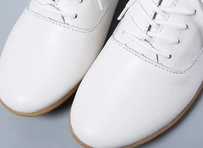 Genuine Leather 2024 Summer Loafers Women Casual Shoes Moccasins Soft Pointed Toe Ladies Footwear Women Flats Shoes White