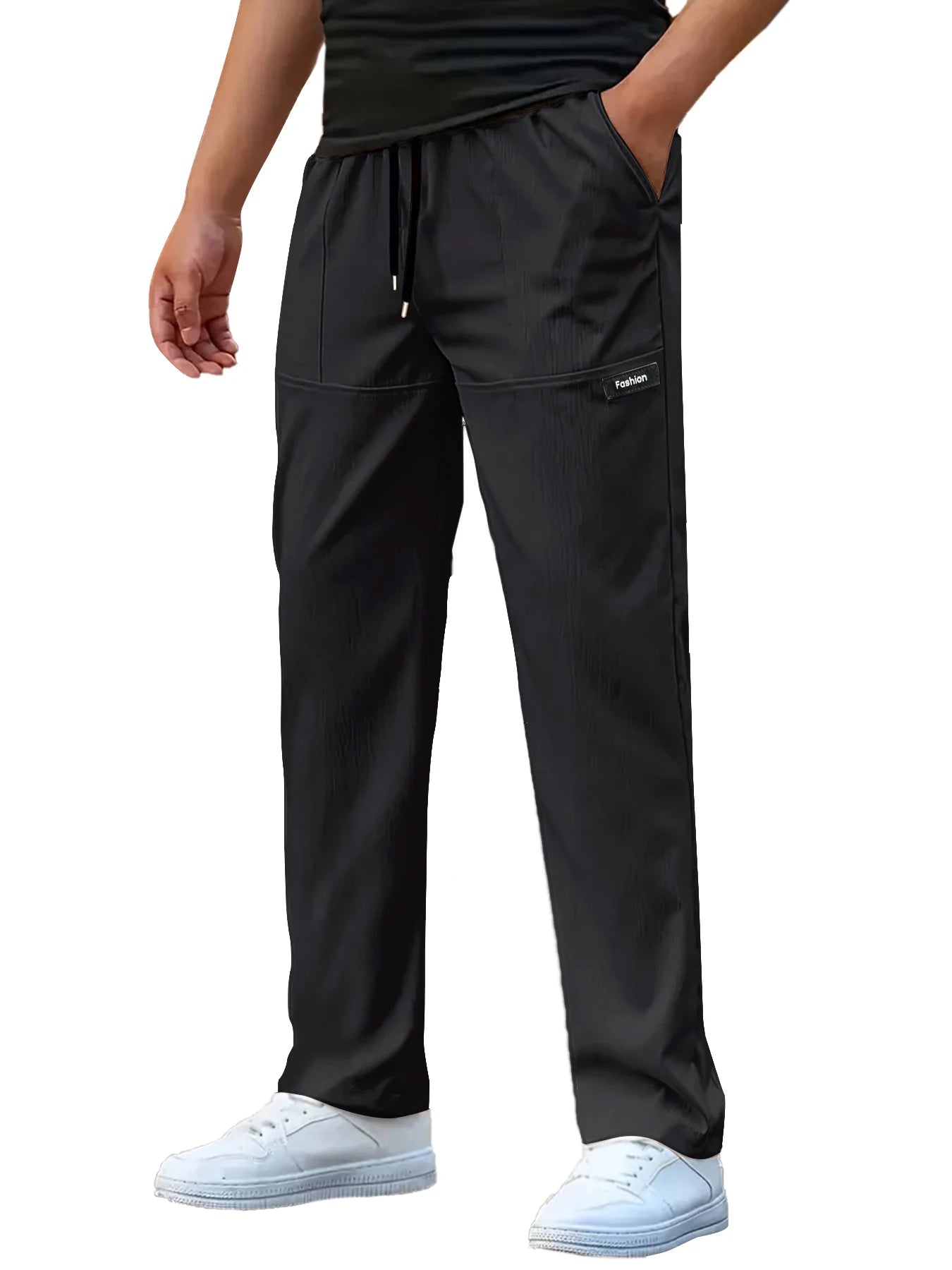 Men's Casual Pants Sweatpant Breathable Sports Trouser Elastic Waist Straight Wide Joggers Running  Workout Long Pants Men