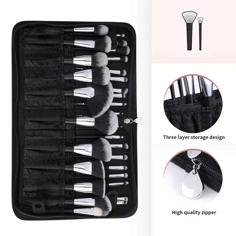 Multifunctional Makeup Brush Storage Bag Makeup Artist Cosmetic Case Handbag Portable Travel Cosmetic Organizer Bag Beauty Tools