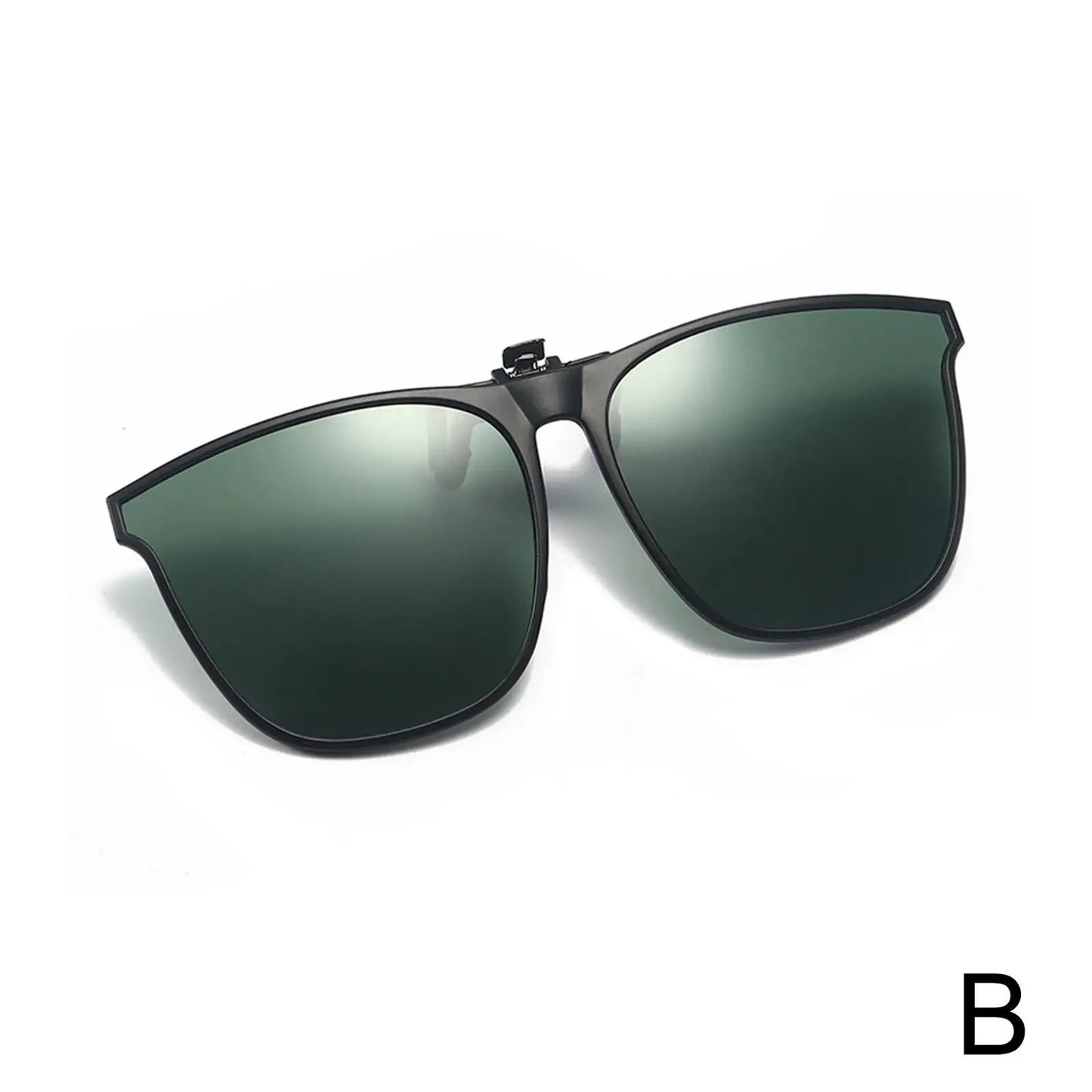 Polarized Clip On Sunglasses Men Women UV400 Anti Glare Sun Glasses for Driving Fishing Vintage Square Flip Up Glasses Eyewear