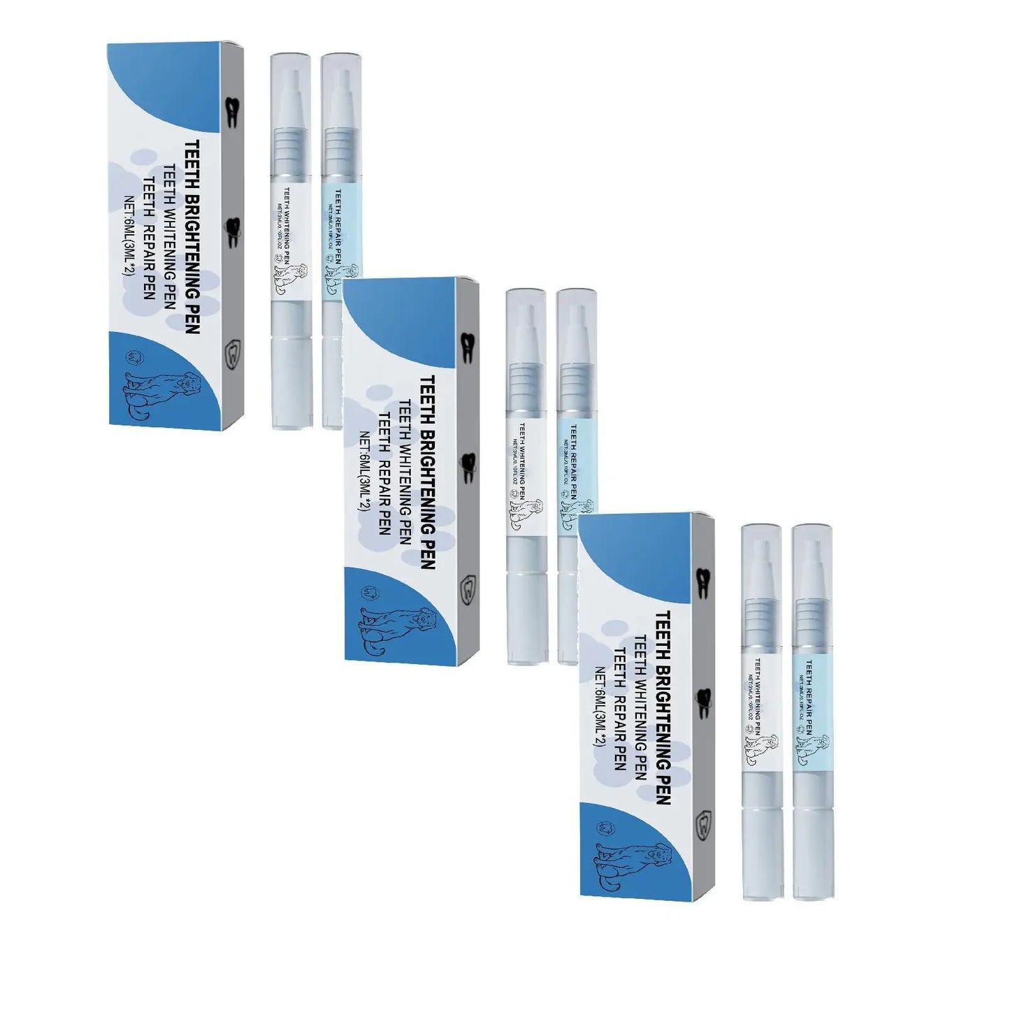 Pet Teeth Whitening Pen Set Pet Teeth Cleaning To Remove Tartar And Plaque 6ml