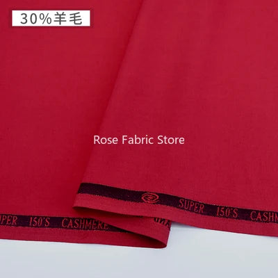 1 Meter 30% Woolen Twill Suit Fabrics Worsted Spring Summer High End Fabric Sewing Blazer Suit Handcrafts Anti Wrinkle Serge