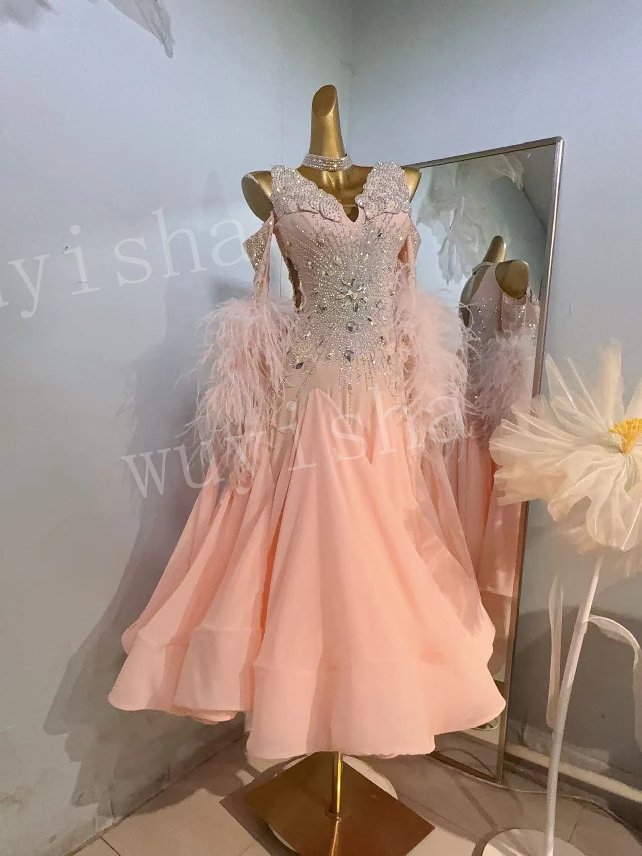 Ballroom dance dress for women, modern dance dress, ladies' clothing, waltz dance costume  2433