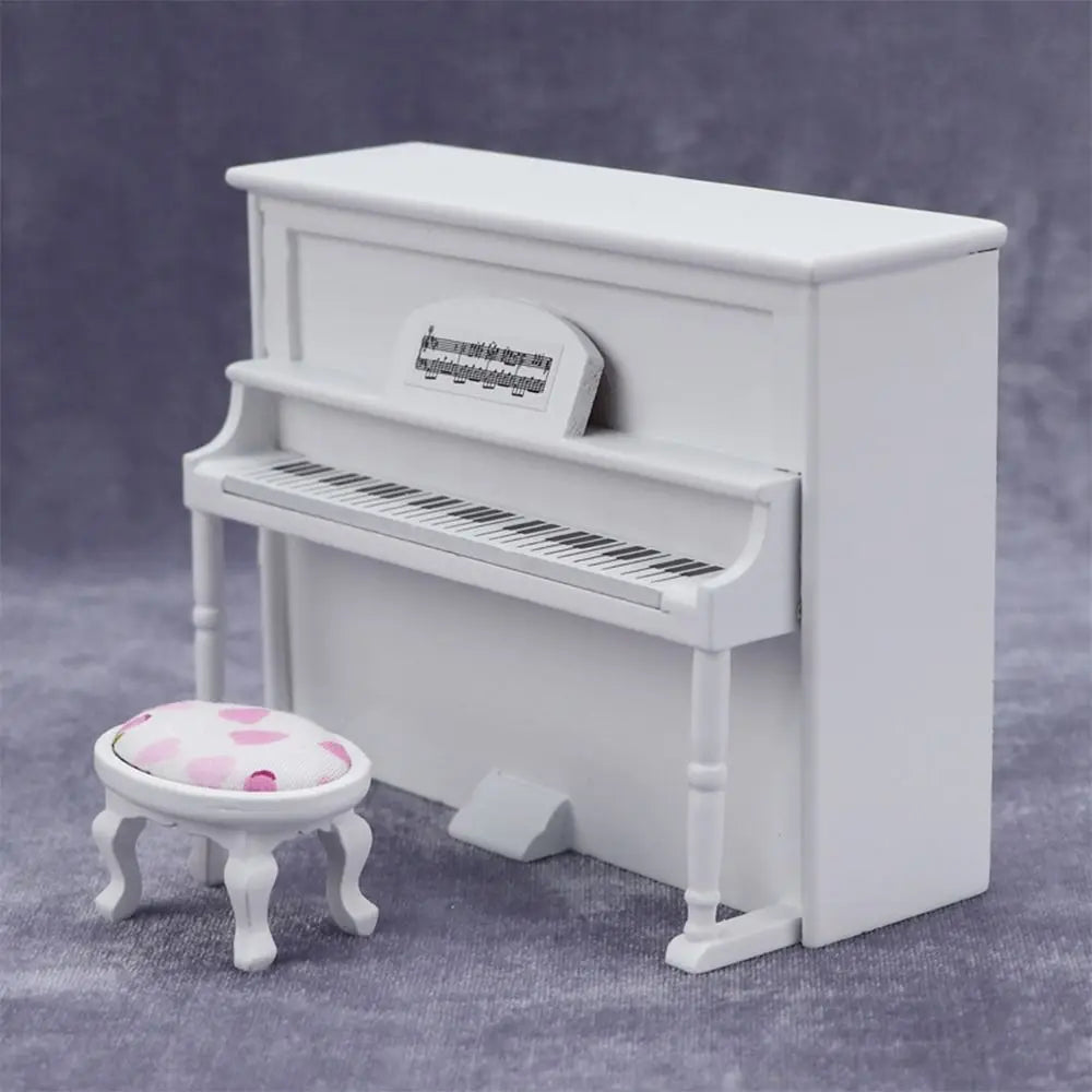 Playing House Dollhouse Musical Instruments 1/12 Doll Piano Craft Wood Multicolor Miniature Pianoforte Doll Accessories