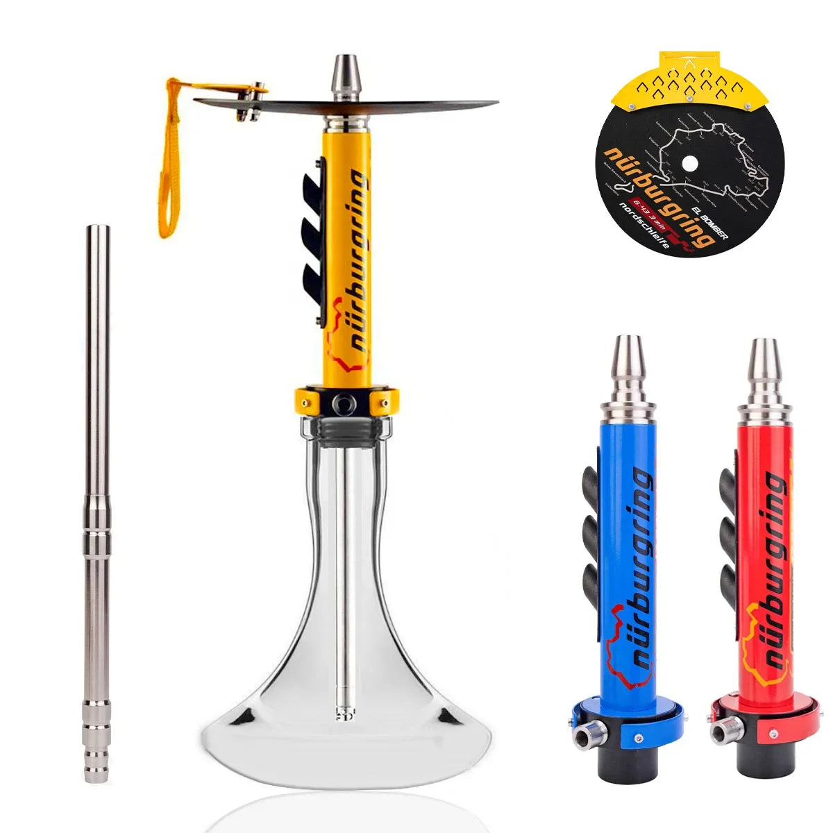 Hooakh Set without Glass Vase European Style Race Shisha Narguile Qqalyan El Bomber Cachimba NURBURGRING Hookah