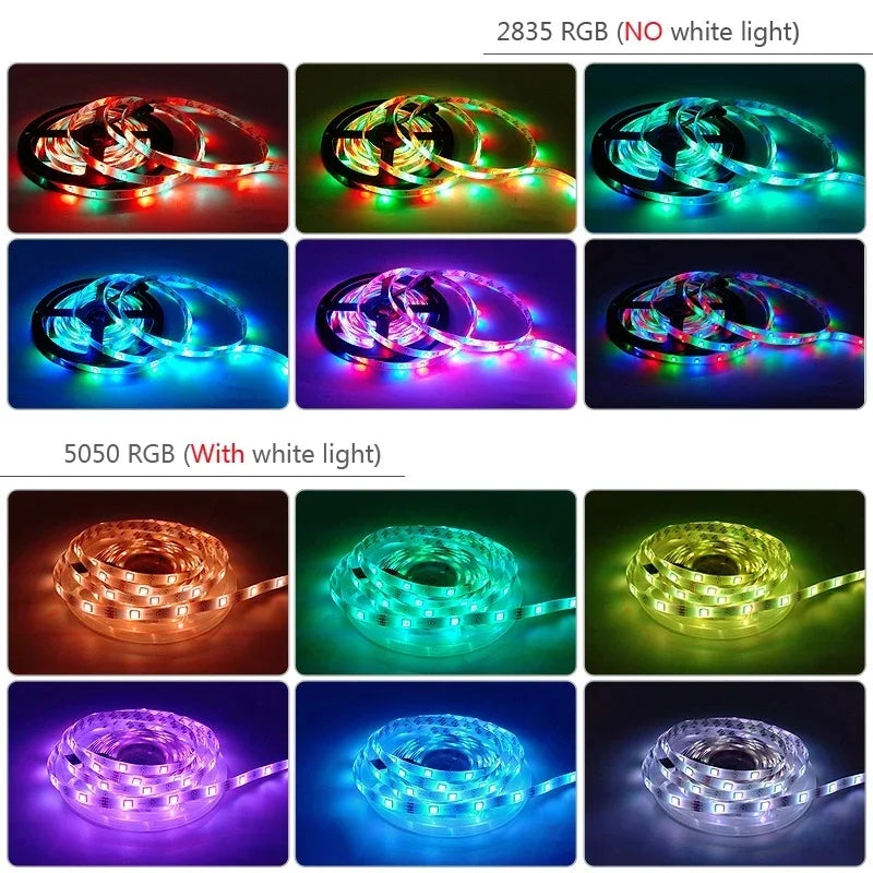 Led Strip 5 15 Meter 20M Led Strip Light Waterproof Rgb 12V 5050 2835 Ir Wifi Bluetooth Self-Adhesive Led Band Led Room Light
