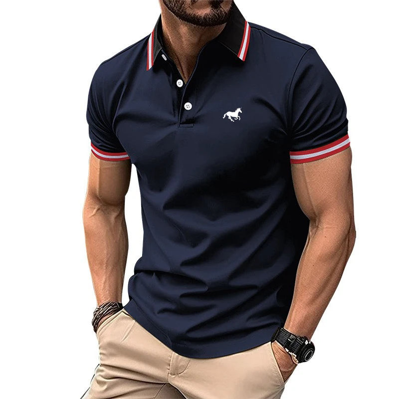 Men Slim Fit Fashion Golf Polo Shirt Men Breathable and Comfortable Tops Men Clothes Spring Summer New Short Sleeve Polo Shirt