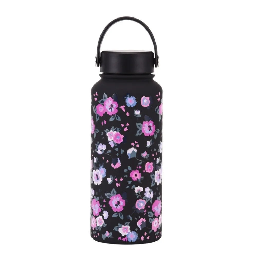 Gift INS Insulated Water Bottle Portable 1L Outdoor Insulated Mug Stainless Steel Leak-proof Thermal Water Bottle Office