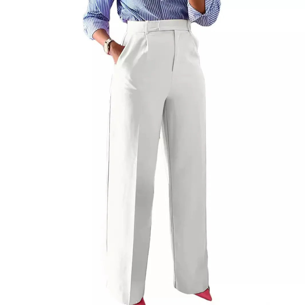 2025 New Pants Commuting High Waist Drape Straight Pants Formal Pants Casual Suit Long Pants Women