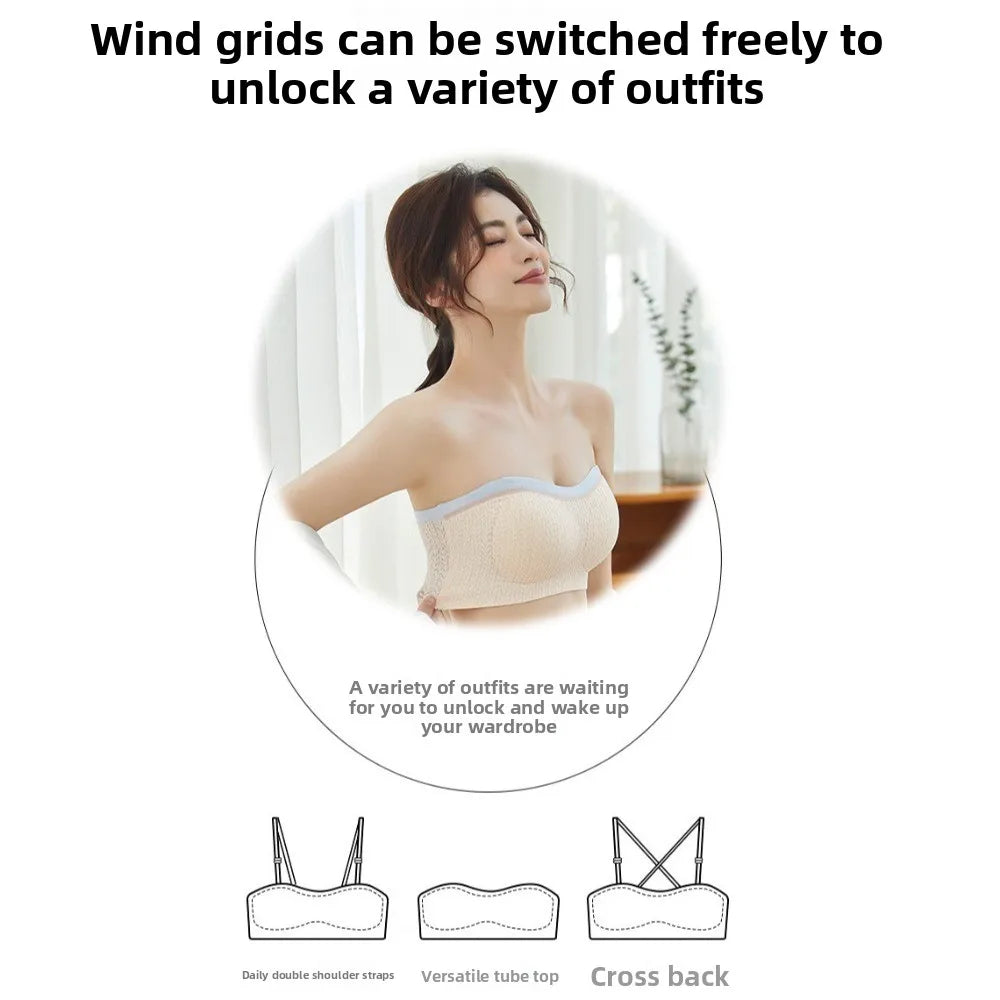 Lingerie Adjustable Wireless Bra Elastic Traceless Close-fitting Push Up Underwear Anti-sagging Shockproof Brassiere for Women
