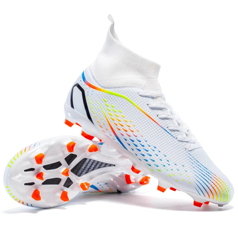 Football Shoes Men X2308 White TF/FG Original Professional Youth Anti-slip Indoor Fast Soccer Outdoor Training Football Sneaker