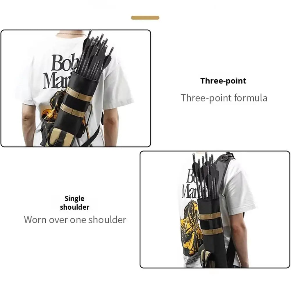 Archery Quiver For There-point Formula, Multifunctional Archery Quiver With Adjustable Strap And Pockets , Tactical Arrow Holder