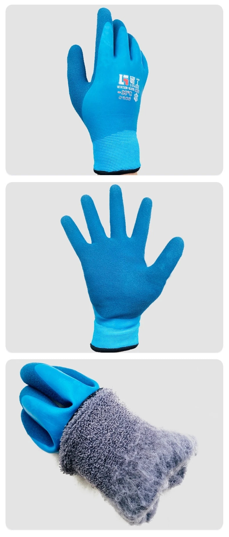 100% Waterproof Gloves for Men and Women, Winter Work Gloves for Cold Weather Thermal Insulated Freezer Gloves