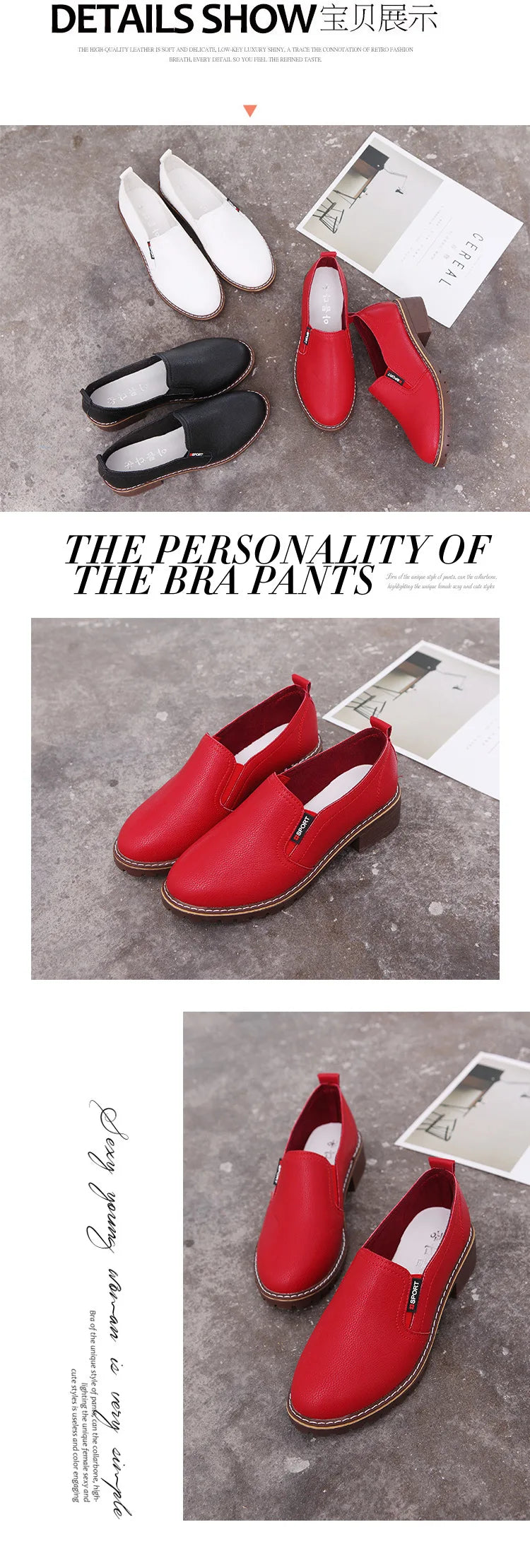 Summer Footwear for Woman Flat Solid Color Oxford Shoes Soft Leather Sneakers Low Medium Pumps Slip on Loafers Shoes for Women