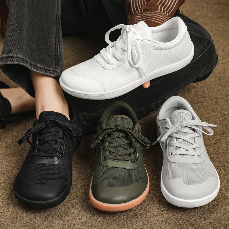 Wide Toe Men's Shoes Women's Wide and Minimalist Barefoot Sports Shoes Rubber Outsole with Loose Sole | Best Relaxing Large Size