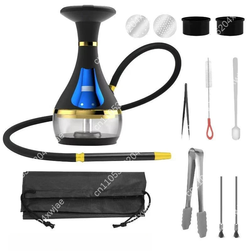 Electronic Shisha with LED Display, Fast Heating USB Rechargeable E-Hookah for Personal Use