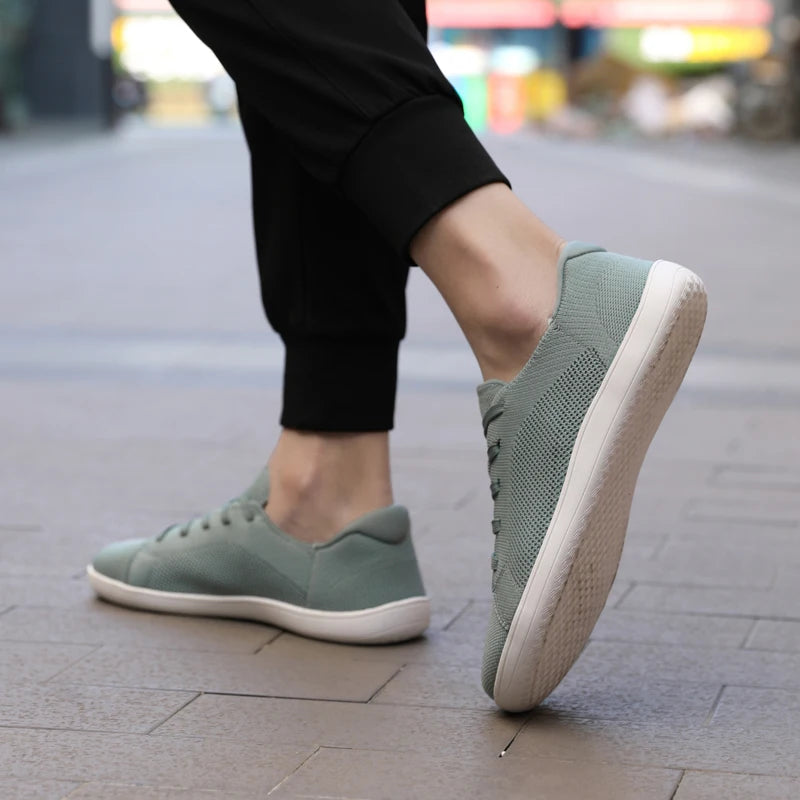 New wide toe shoes with wide toe, barefoot mesh fabric, breathable casual shoes
