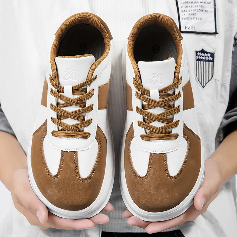 Wide Toe Mens Barefoot Shoes Leather Minimalist Walking Sneakers Comfort Zero Soles Casual Running Shoes Lightweight Board Shoes