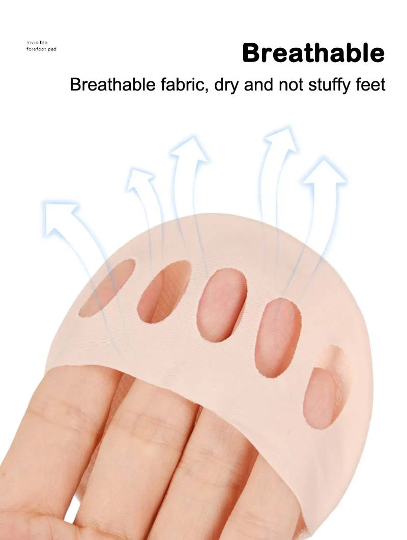 Forefoot Pads for Women High Heel Anti-slip Metatarsal Half Insoles Five Toe Breathable Pain Relief Inserts Feet Care Cushions