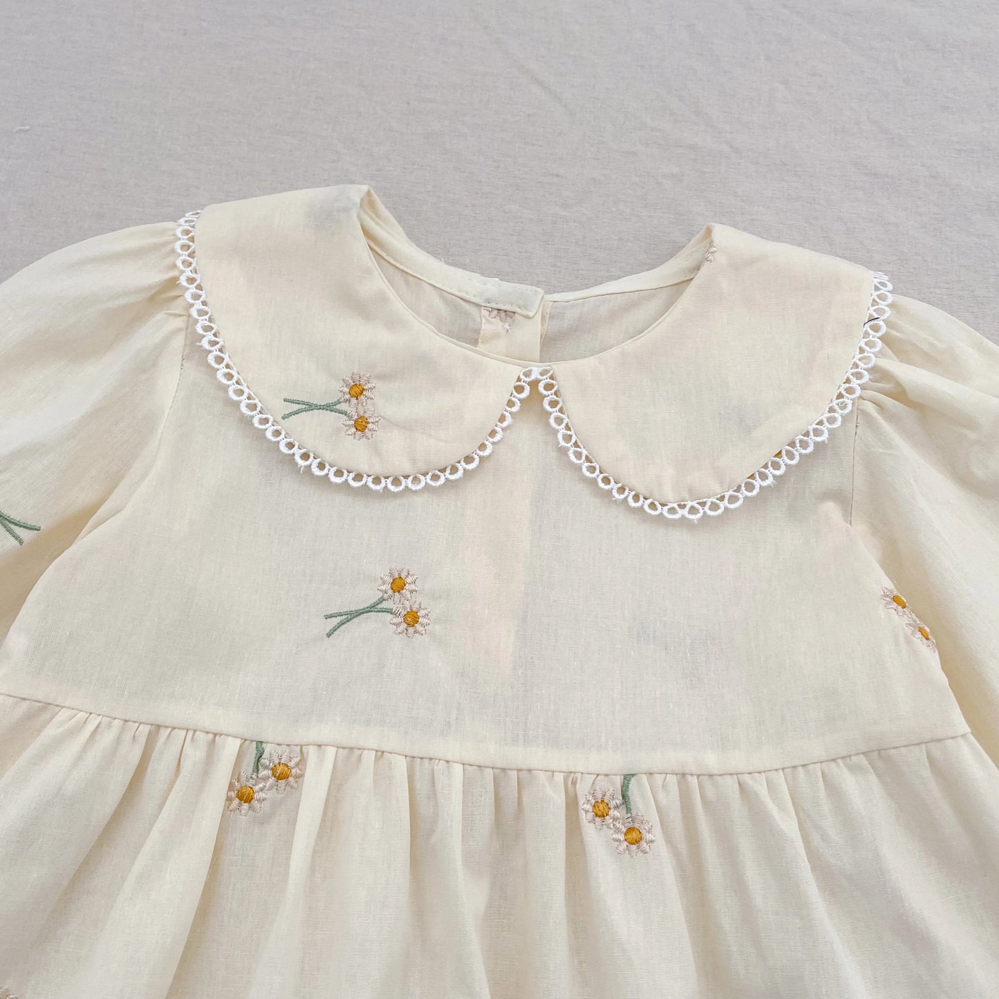 Spring Clothes Pastoral Baby Girls Dress Autumn Embroidery Cotton Floral Doll Dress Children'S Temperament Princess Girls' Dress