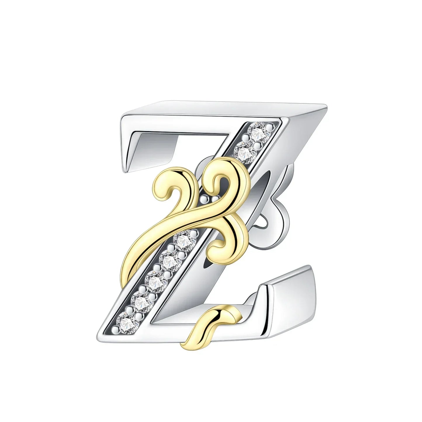 925 Sterling Silver  A-Z 26 English Letters Retro Fashion Pendant Fit Original Bracelet Charm Beads Necklace Diy Female Jewelry
