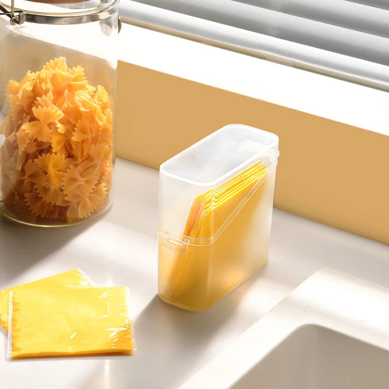 Cheese Keeper Case Airtight Food Storage Container With Lid Large Capacity Slice Cheese Holder Fridge Odor Transparent