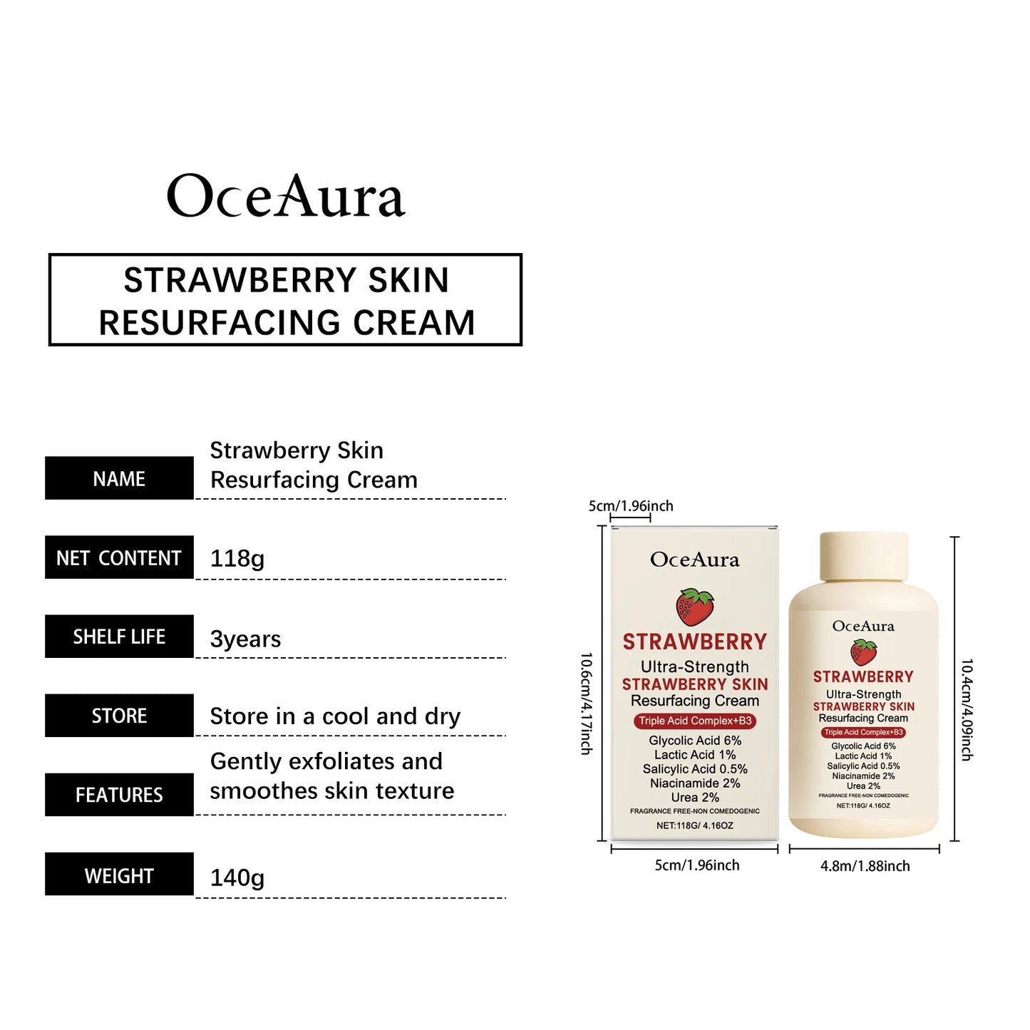 Winter Skincare Cream for Dry Flaky Skin Moisturizer with Strawberry Soothing Redness and Chapped Skin Care Barrier Protection