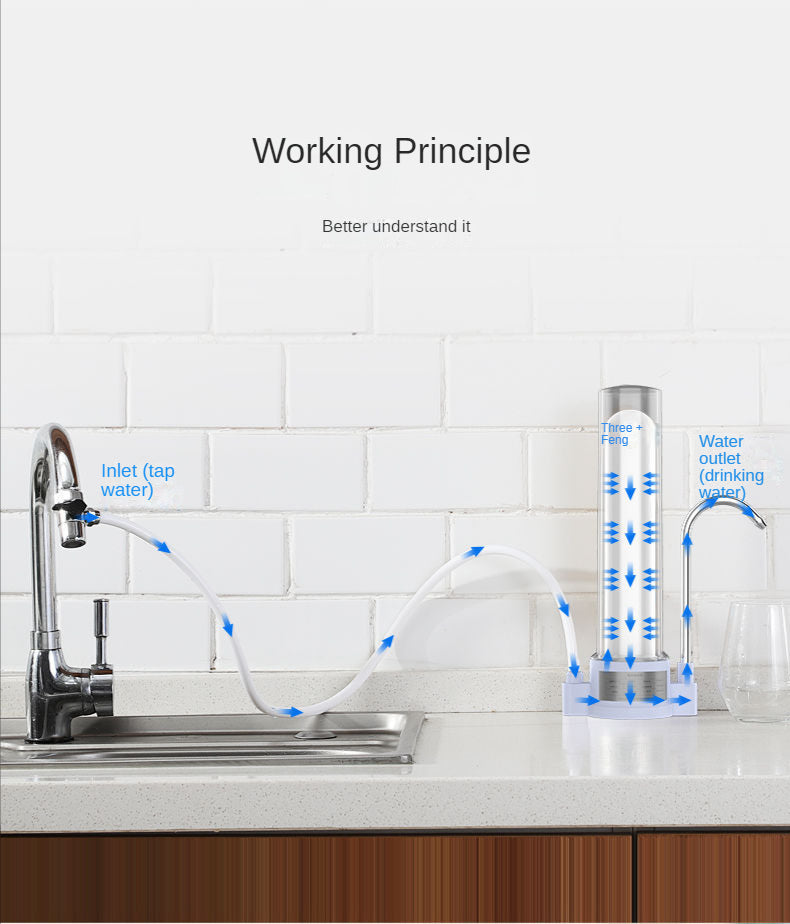 Water purifier household direct drinking tap filter tap water transparent water filter ceramic cartridge