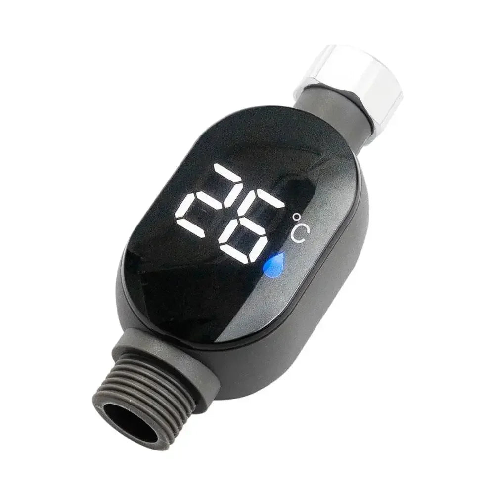 Shower Water Thermometer LED Digital Display&Intelligent Touch Activation 0℃~99℃ Bath Thermostat For Home Bathroom Measurement