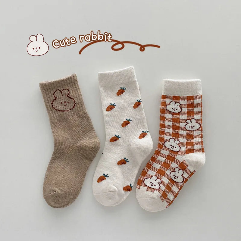 Clearance Sale 3 Pairs/Lot Spring Autumn Baby Children's Socks Multiple styles Girls Socks Boys Sports Socks