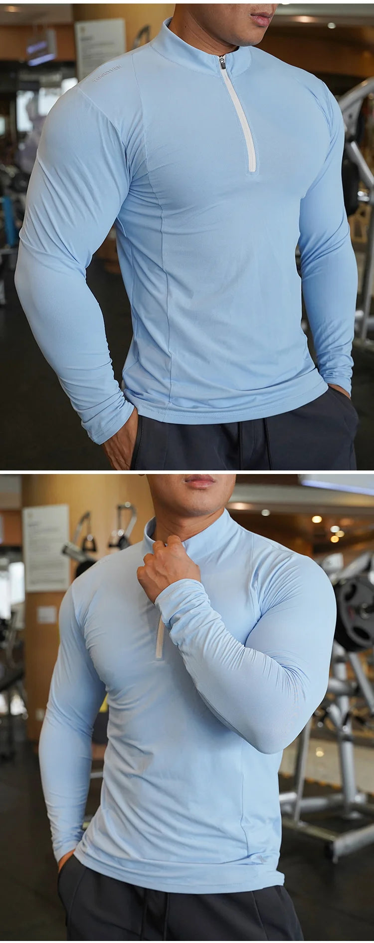 Autumn winter Compression Long Sleeve Men Running Fitness T shirt elastic Quick Dry comfort Sports Bodybuilding Training Shirts