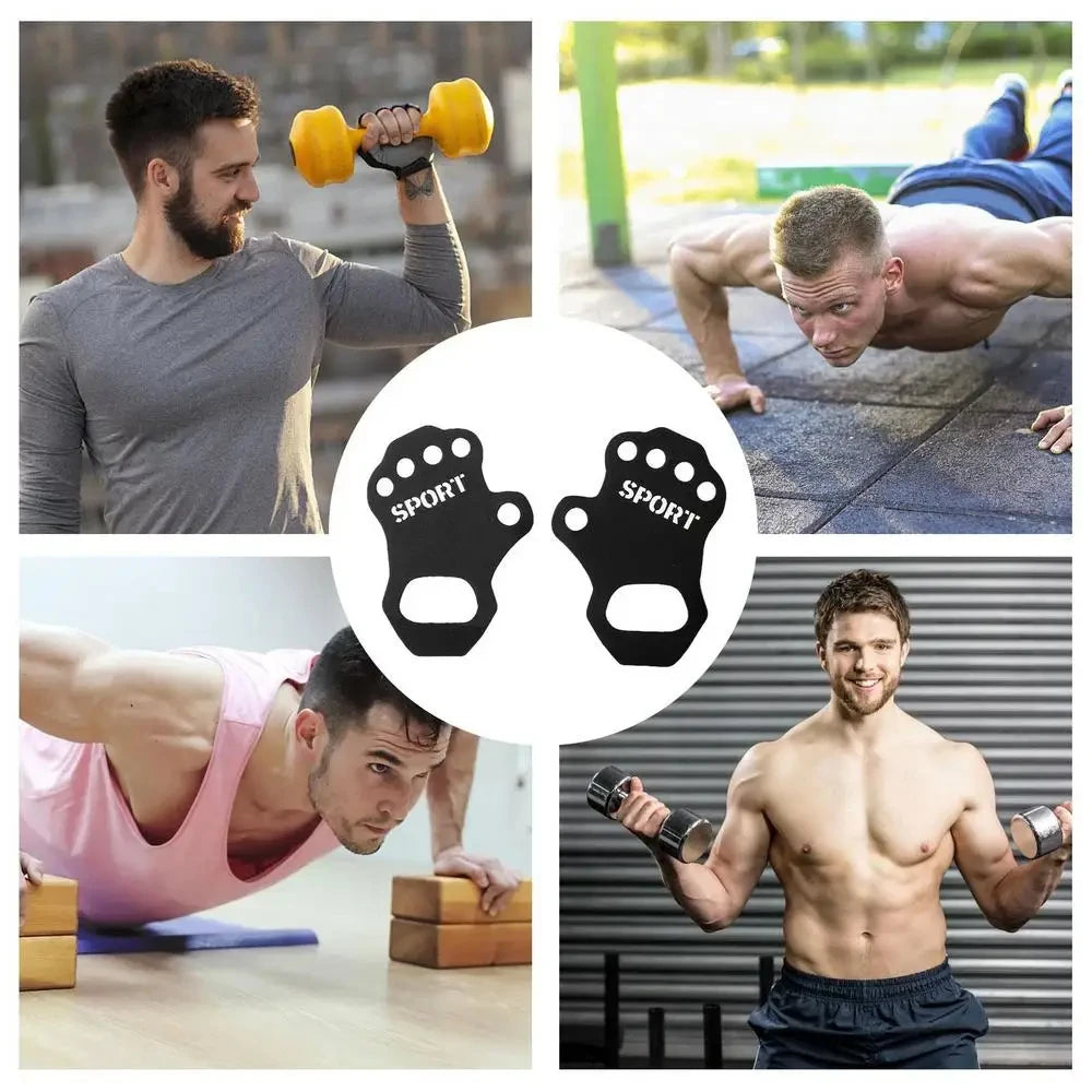 1Pair Workout Gloves Lifting Grips Cross Training Weightlifting Palm Grips Hand Protection For Home Gym Fitness Pull-Ups Durable