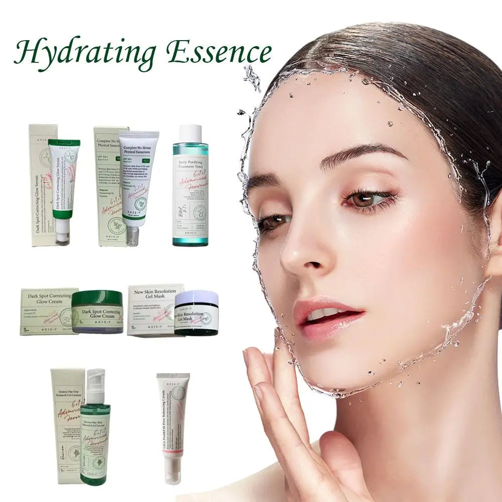 Axis-Y Salicylic Acid Moisturizing Skin Care Series Emulsion Face Cream Cleaning Gel Dark Spot Correcting Glow Serum Skin Care