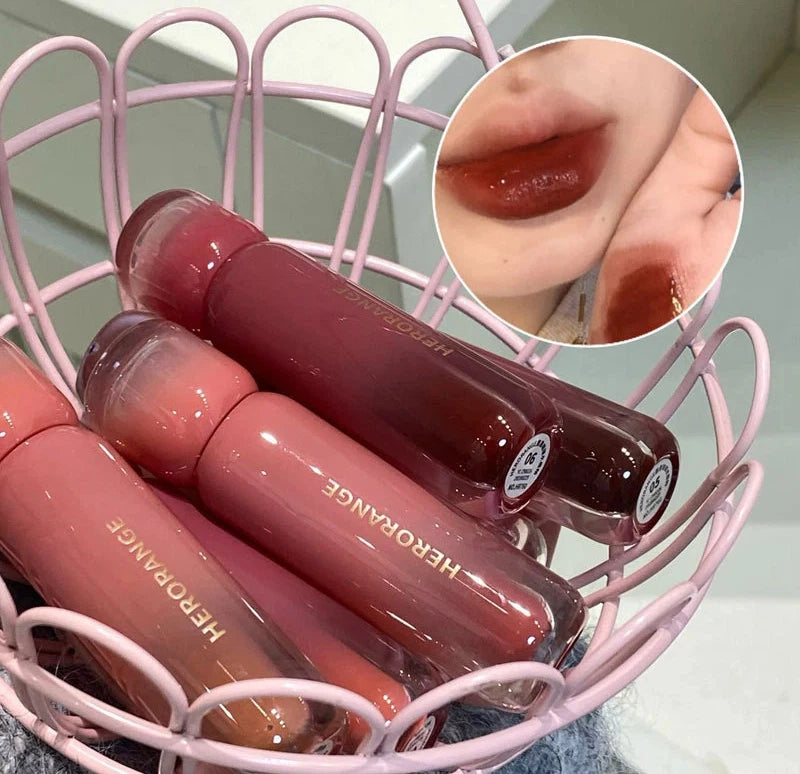 Smoked Grape Purple Red Lip Glaze Mirror Water Lip Gloss Moisturizing Liquid Lipstick Clear Tint Makeup Korean Women Cosmetics