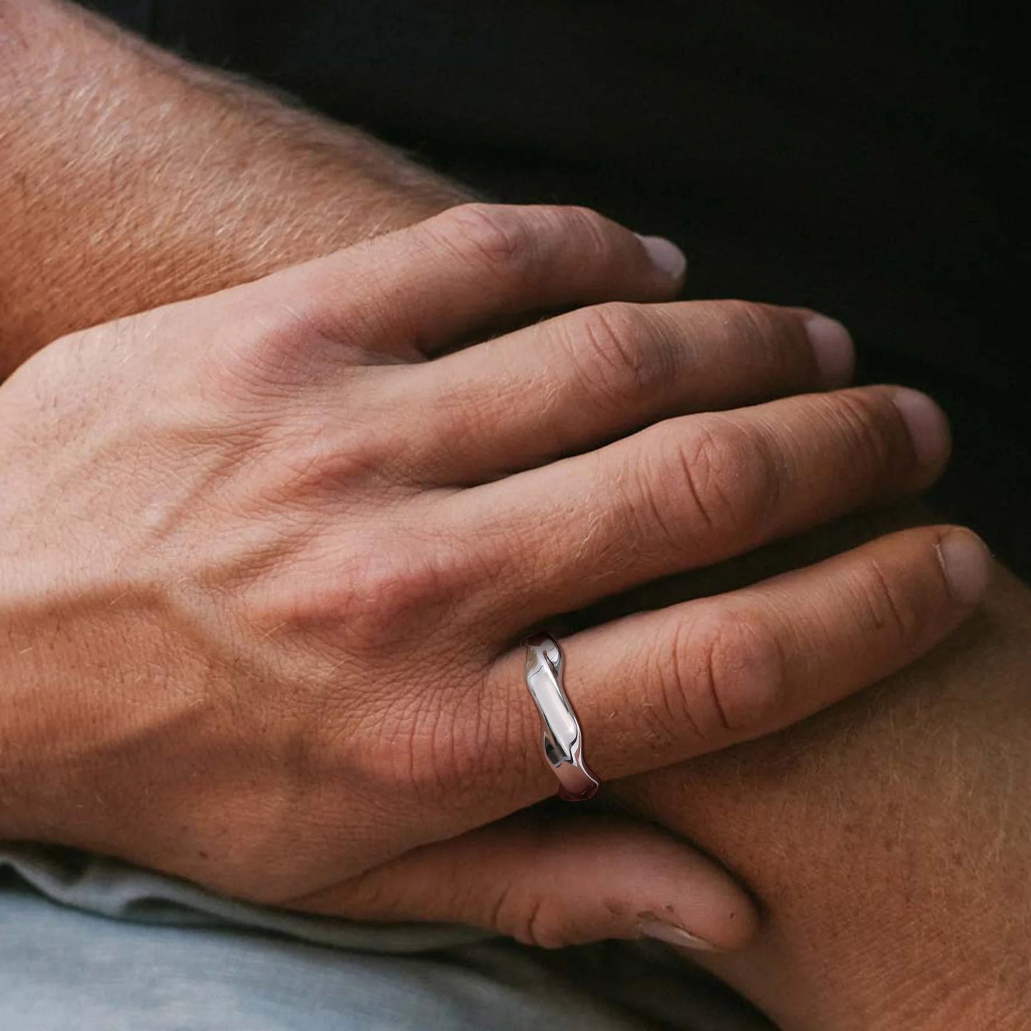 Vnox 2026 New Mobius Ring for Men Boys, Oxidized Twisted Stainless Steel Finger Band,Retro Endless Love Anniversary Gift for Him