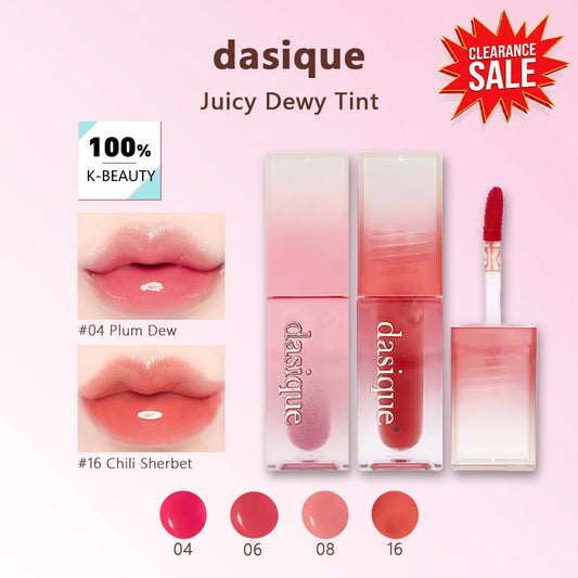 [ClearanceSale] Dasique Juicy Dewy Tint,Mirror-Like Glossy Finish,Smooth & Lightweight,Long-Lasting Wear,K-Beauty,Korean Makeup